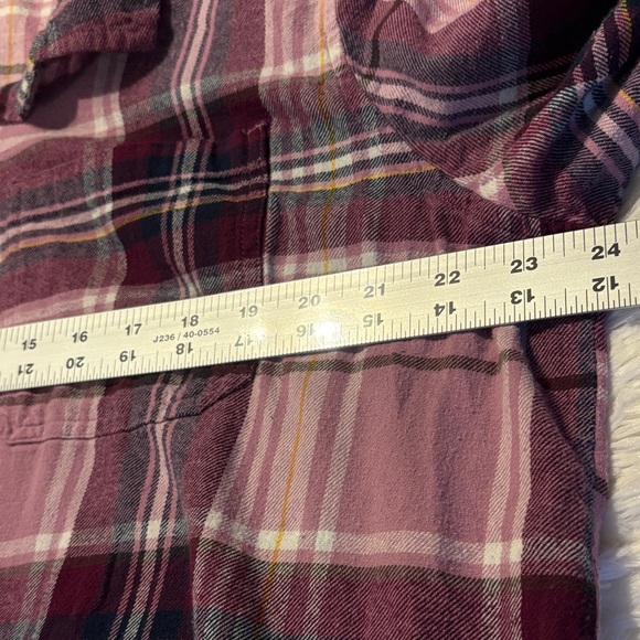 GAP Mens Casual Pink and White Plaid Shirt - Picture 5 of 5